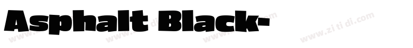 Asphalt Black字体转换